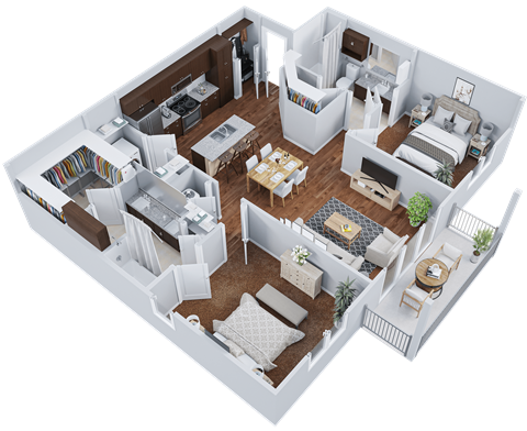 a floor plan of a house with a bedroom and a living room
